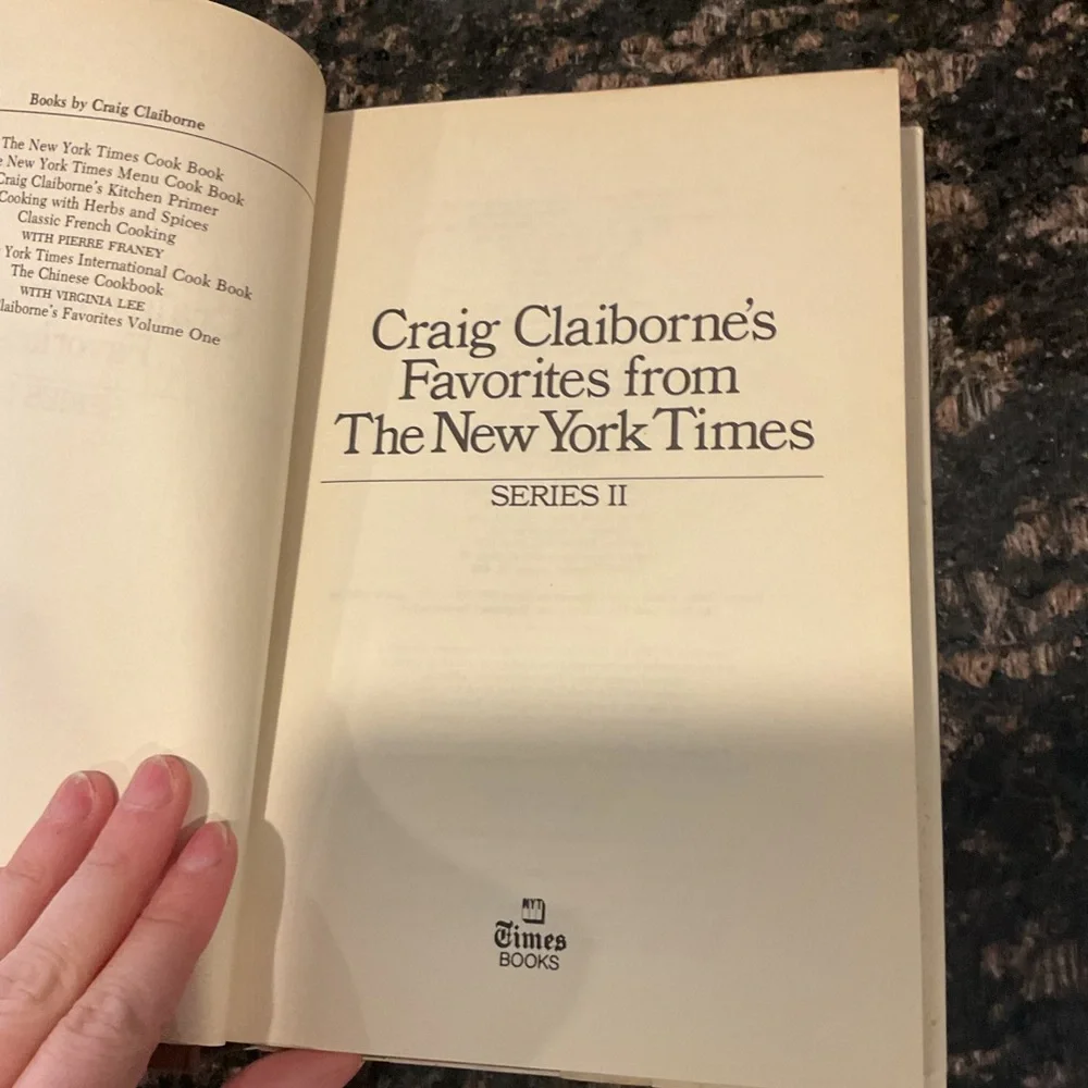 Craig Claiborne's Favorites Cookbook 1976